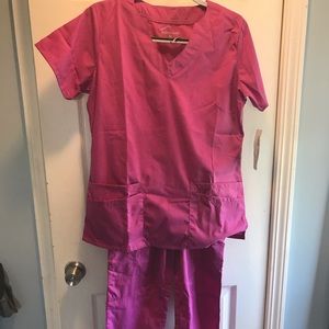 Brand New,with tags, Hot Pink scrubs.